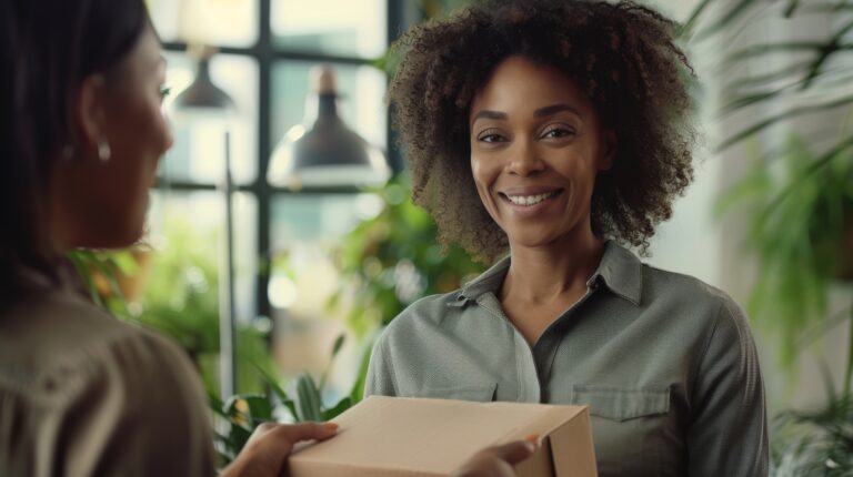 Employee Receiving a Package